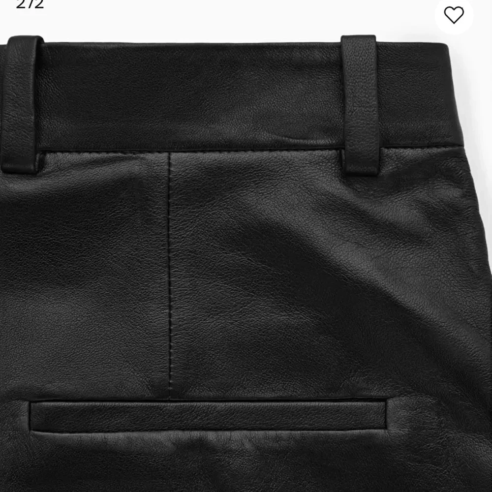 COS Pleated Leather Shorts - Picture 5 of 7